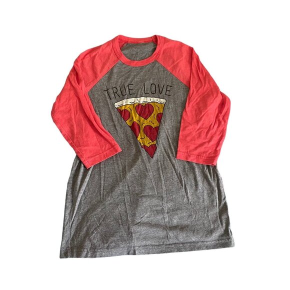 Rivet Apparel Co. Other - Rivet Apparel Co True Love Pizza Baseball Tee Size M